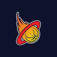 modelo de design de logotipo de basquete vetor
