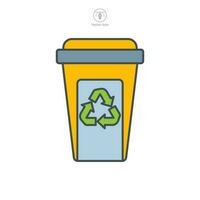 Lixo pode ícone símbolo modelo para gráfico e rede Projeto coleção logotipo vetor ilustração