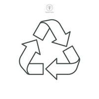 reciclando ícone símbolo modelo para gráfico e rede Projeto coleção logotipo vetor ilustração