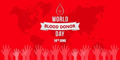 projeto de ilustração vetorial do dia mundial do doador de sangue vetor