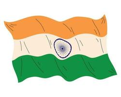 Índia bandeira acenando país ícone vetor