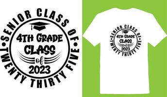 Senior classe do vinte trinta cinco 4º grau classe do 2023 camiseta vetor