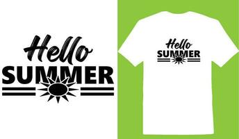 Olá verão camiseta vetor