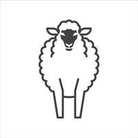 ovelha logotipo Projeto vetor. Cordeiro linear ícone. único ovelha esboço logotipo símbolo. vetor ilustração