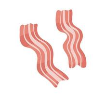 fatia de comida de bacon vetor