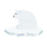 urso polar no gelo vetor