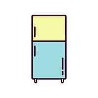 geladeira ícone vetor ilustração. geladeira linear cor ícone