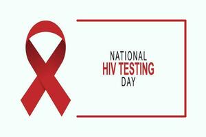 nacional hiv teste dia fundo. vetor