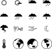 conjunto de ícones de clima vetor