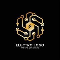 eletro logotipo conceito Prêmio Projeto vetor