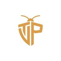 cartas tvp vtp pragas ao controle logotipo vetor