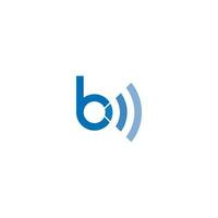 carta b Wi-fi onda logotipo vetor