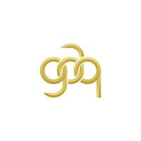 cartas gaq monograma logotipo Projeto vetor