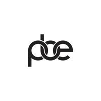 cartas pbe monograma logotipo Projeto vetor