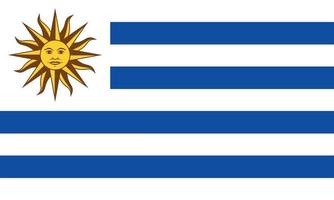 ilustração vetorial da bandeira do uruguai vetor