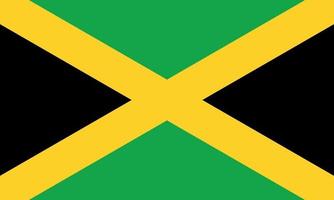 ilustração vetorial da bandeira da jamaica vetor