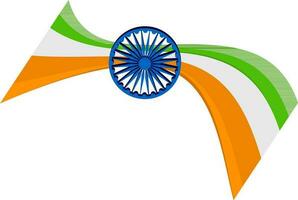 3d indiano bandeira Projeto. vetor