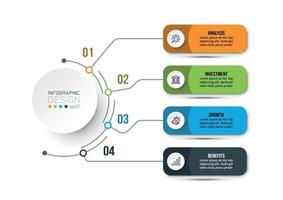 modelo de infográfico de diagrama de negócios ou marketing vetor