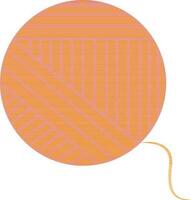 ilustração do bola do lã fio dentro dourado cor. vetor