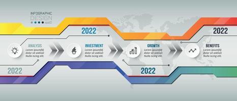 modelo de infográfico de conceito de negócio com opção anual vetor
