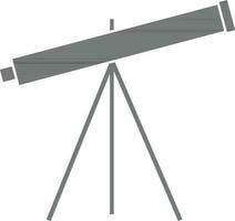 Preto placa ou símbolo do uma telescópio. vetor