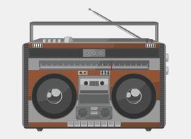 rádio portátil vintage em design plano
