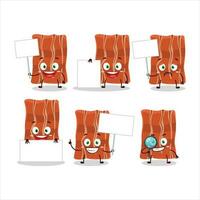 frito bacon desenho animado personagem trazer em formação borda vetor