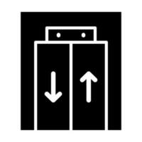 elevador glifo ícone Projeto vetor