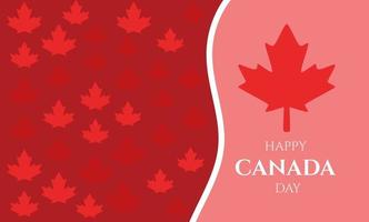 fundo do dia do Canadá com folhas de bordo e bandeira do Canadá feliz dia do Canadá vetor