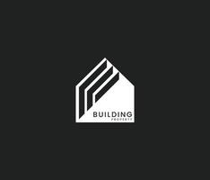 construção logotipo, arquitetura, linha, casa, vetor, construção logotipo para construção empresa, impressão com moderno conceito Prêmio vetor