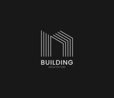 construção logotipo, arquitetura, linha, casa, vetor, construção logotipo para construção empresa, impressão com moderno conceito Prêmio vetor