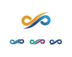 aplicativo de ícones de modelo de logotipo e símbolo do infinito vetor
