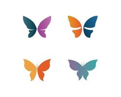 ilustração vetorial borboleta conceitual simples ícone colorido logo vetor