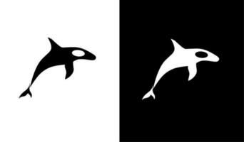 ilustração vetor gráfico do modelo logotipo orca baleia