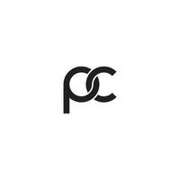 cartas pc monograma logotipo Projeto vetor