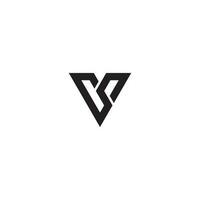cartas vs sv triângulo logotipo criada ordenadamente mínimo simples moderno vetor