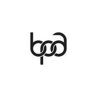 cartas bpa monograma logotipo Projeto vetor