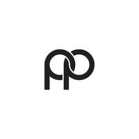 cartas pp monograma logotipo Projeto vetor