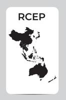 mapa rcep de parceria econômica abrangente regional moderna vetor