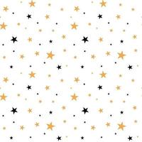 fundo branco abstrato moderno com ilustração vetorial de estrelas pretas e douradas vetor