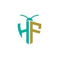 cartas hf pragas ao controle logotipo vetor