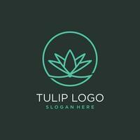 tulipa logotipo Projeto elemento vetor com moderno conceito