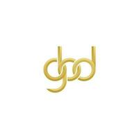 cartas gbd monograma logotipo Projeto vetor