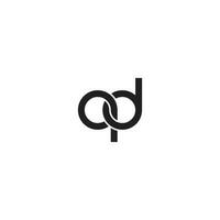 cartas qd monograma logotipo Projeto vetor