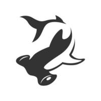 Tubarão ícone logotipo Projeto vetor