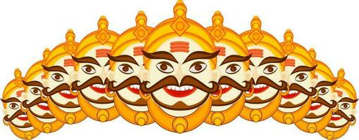 ilustração do Ravana para dussehra. vetor