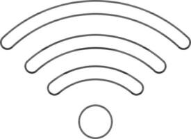 linha arte símbolo do Wi-fi em branco fundo. vetor