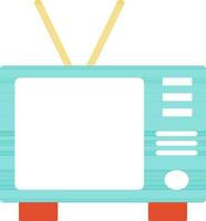 colorida retro televisão ícone dentro plano estilo. vetor