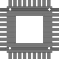 processador lasca ícone dentro plano estilo. vetor