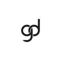 cartas gd monograma logotipo Projeto vetor